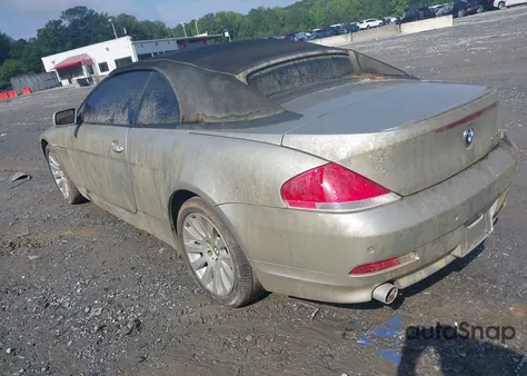 2005 BMW 645Ci из США, поврежденный, VIN WBAEK73415B327300